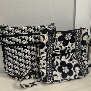 Bundle of Vera Bradley Purses Hipster Schnauzer Dog & Black & White Floral